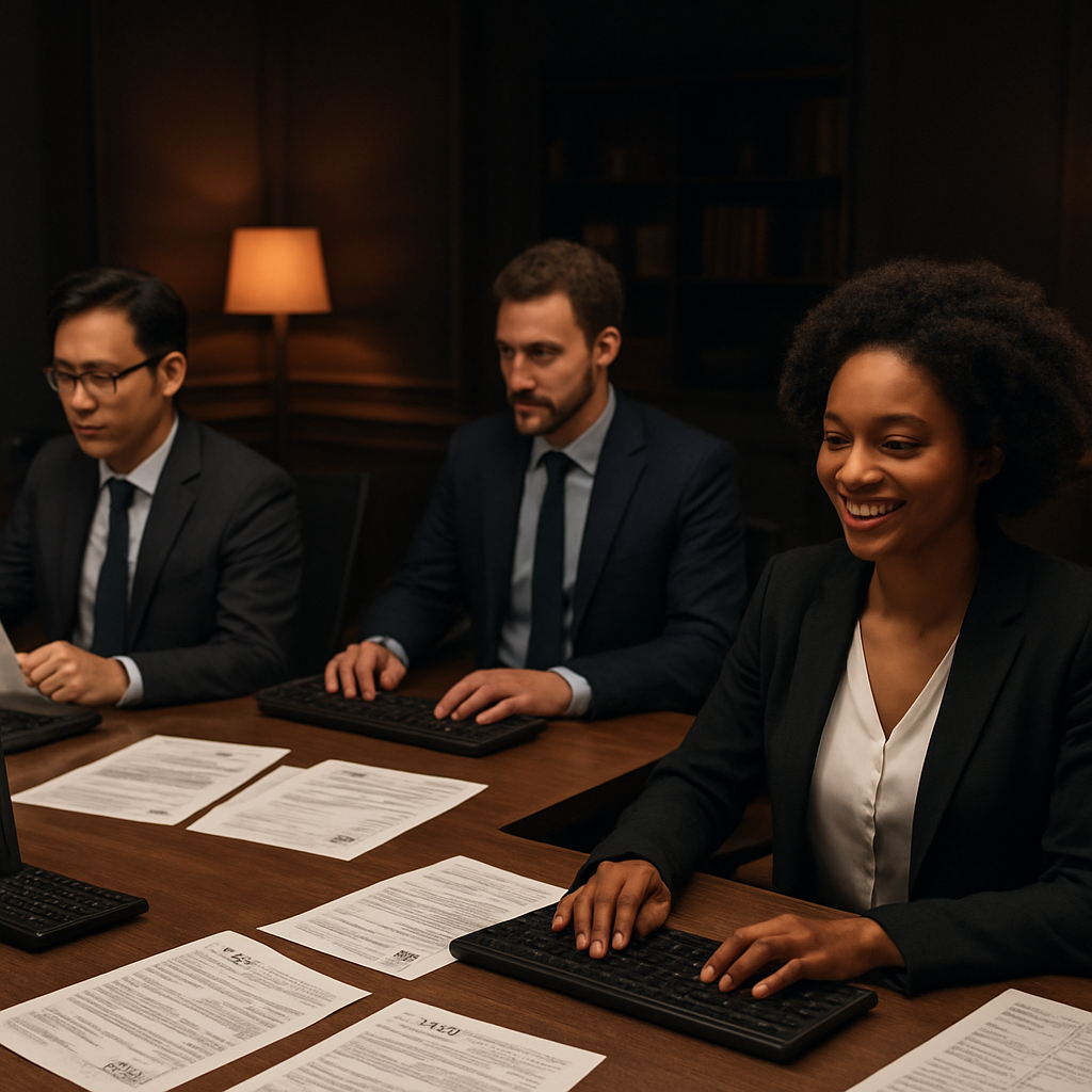 Premier Tax team serving clients in the office